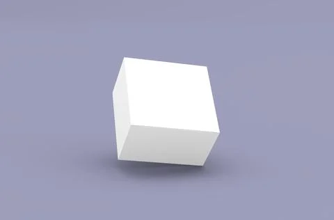 Square product box packaging mockup for brand advertising on a clean background Stock Illustration