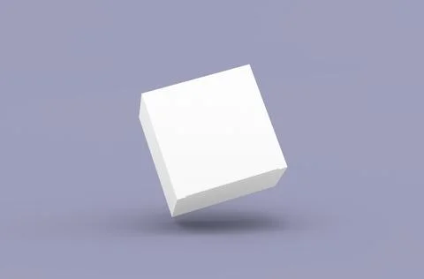 Square product box packaging mockup for brand advertising on a clean background Illustrazione stock