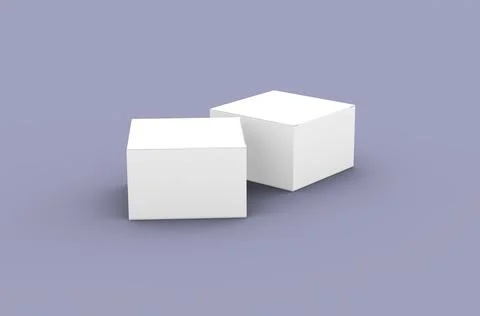 Square product box packaging mockup for brand advertising on a clean background Stock Illustration