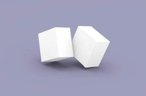 Square product box packaging mockup for brand advertising on a clean background Stock Illustration