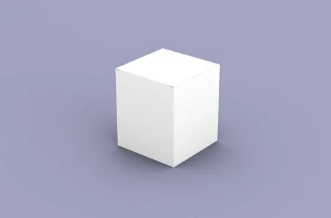 Square product box packaging mockup for brand advertising on a clean background Stock Illustration