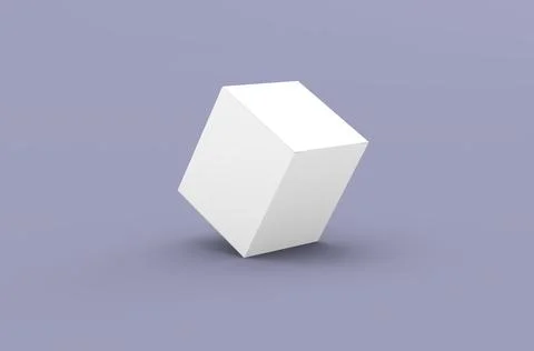 Square product box packaging mockup for brand advertising on a clean background Stock Illustration