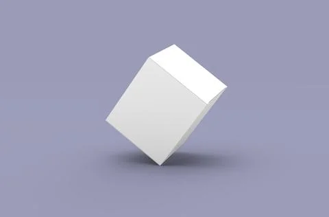 Square product box packaging mockup for brand advertising on a clean background Stock Illustration