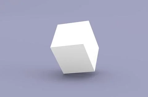 Square product box packaging mockup for brand advertising on a clean background Stock Illustration