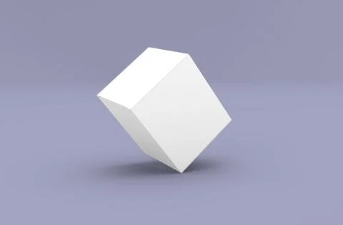 Square product box packaging mockup for brand advertising on a clean background Stock Illustration