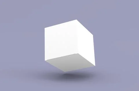 Square product box packaging mockup for brand advertising on a clean background Stock Illustration
