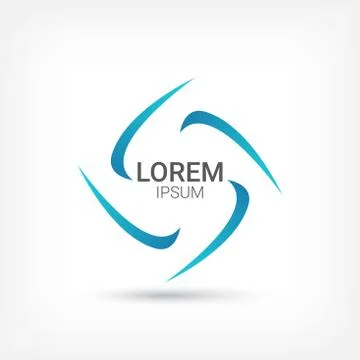 Square propeller abstract logo design template Stock Illustration