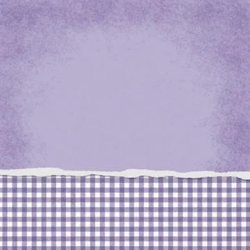 Square Purple and White Gingham Torn Grunge Textured Background Stock Illustration