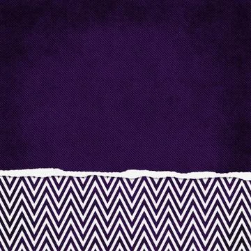 Square purple and white zigzag chevron torn grunge textured background Stock Illustration