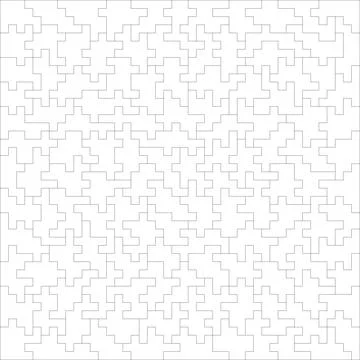 Square puzzle template with shapeless rectangular elements Stock Illustration