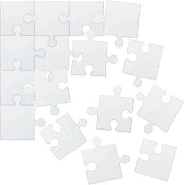 Square puzzle vector illustration Stockillustratie