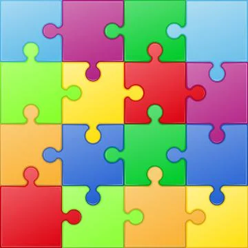 Square puzzle vector illustration Stockillustratie