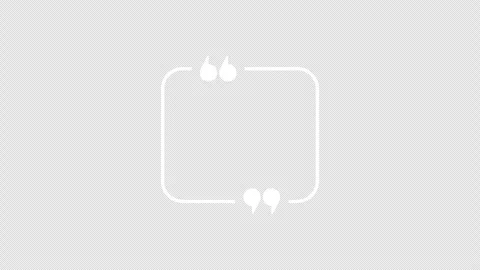 Square quote mark graphic animation. Alpha channel. Transparent background Stock Footage 316915937