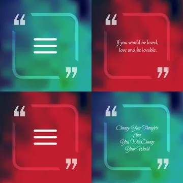 Square quote text bubble Illustrazione stock