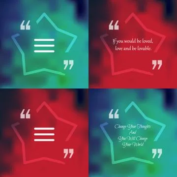 Square quote text bubble Stock-Illustration