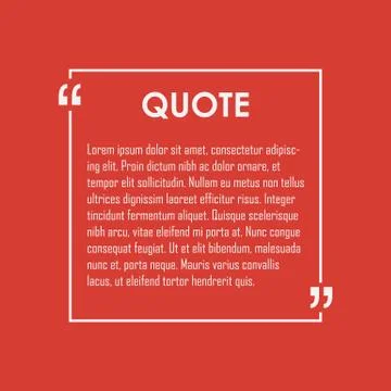 Square quote text bubble Stock Illustration