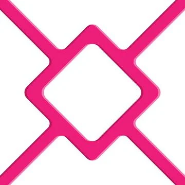 Square with rays or lines on each side Stock Illustration