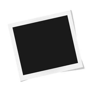 Square realistic image frame template with shadows isolated on transparent Stock Illustration