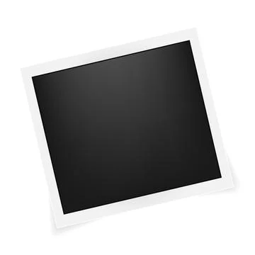 Square realistic image frame template with shadows isolated on transparent Stock Illustration