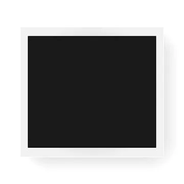 Square realistic image frame template with shadows isolated on transparent Stock Illustration