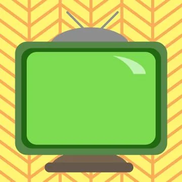 Square rectangle multicoloured colourful painting old television with antenna Stock Illustration