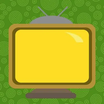 Square rectangle multicoloured colourful painting old television with antenna 스톡 일러스트
