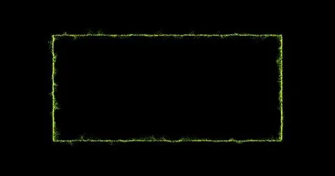 Square, rectangle shaped frame, footage Abstract technology green 3d, square Illustrazione stock