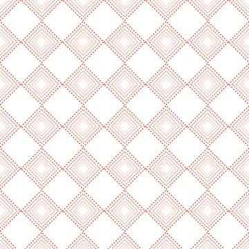 Square red dots on white background pattern seamless Stock Illustration