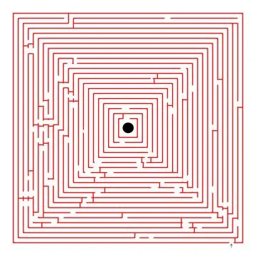 Square red maze square red maze, abstract art illustration Copyright: xZoo... Stock Photos