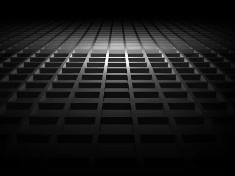 Square relief pattern on floor, 3d illustration Illustrazione stock