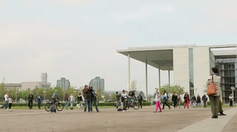 Square of the Republic in Berlin Stock Footage 37840253