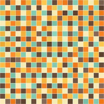 Square retro pattern. Seamless vector Stock Illustration