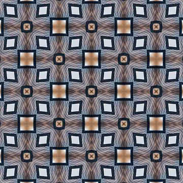 Square-Rhombus Grid Modern Geometric Pattern | Vector2025-037dvm Stock Illustration