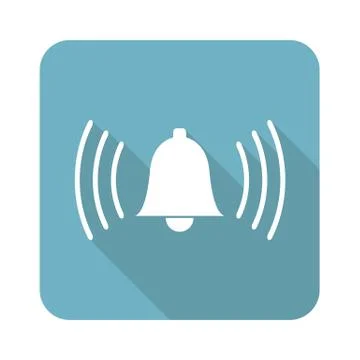 Square ringing bell icon Stock Illustration