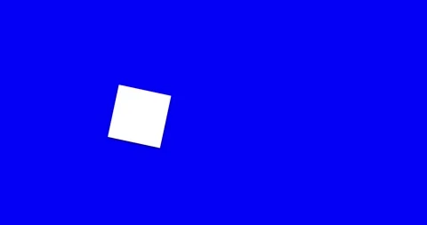 Square rolling simple animated on blue screen background Stock Footage 336269325