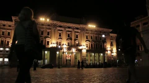 Square in Rome Stock Footage 13349978