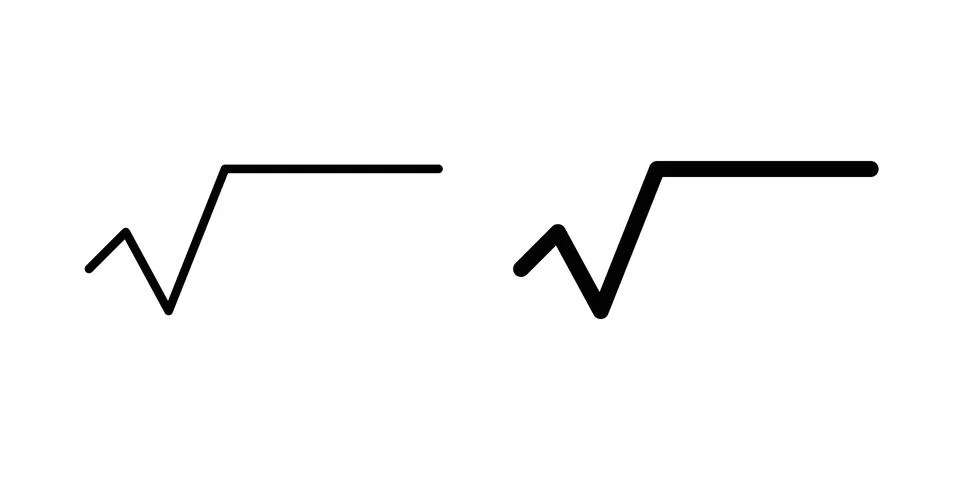 Square root icon Illustration set. Vector Eps10 for apps Stock Illustration