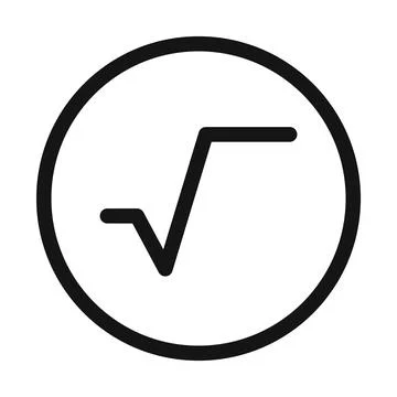 Square Root Icon Series Math Symbol Illustrations for Education and Science Illustrazione stock
