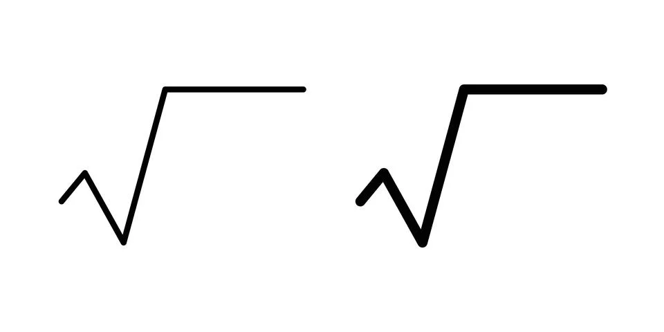 Square root icon vector editable eps10 Stock Illustration