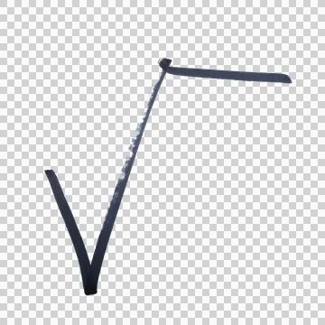 The square root symbol drawn with a black marker Stock Illustration