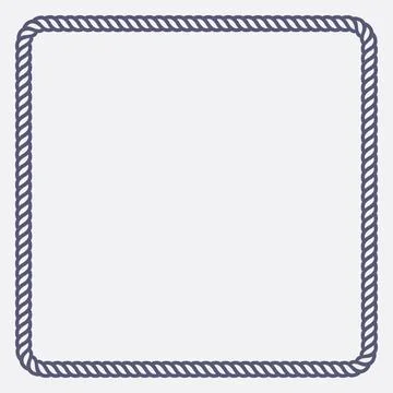 Square Rope Border Frame Stock Illustration
