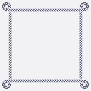 Square Rope Border Frame Stock Illustration