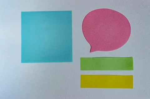 Square round and rectangular sticker on white background copy space 스톡 사진