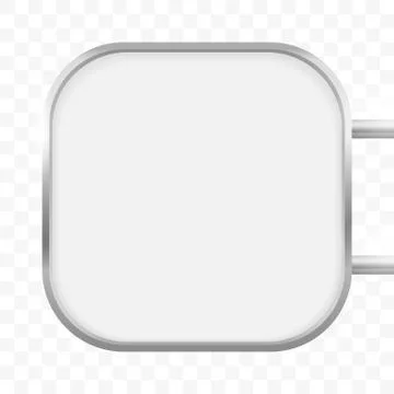 Square with round angles signage light box signboard. Vector square lightbox  Stock Illustration