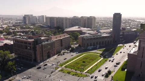 Square of Russia In Yerevan Stock Footage 288203608