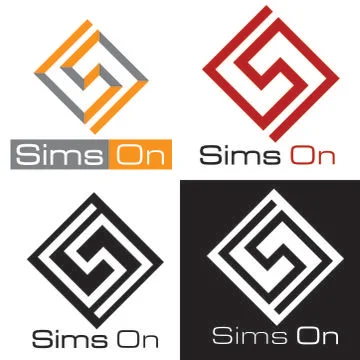 Square S Letter Logo Stockillustratie