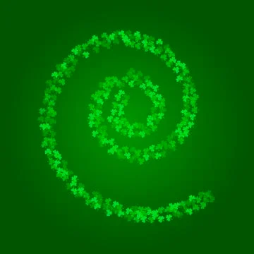 Square Saint Patricks Day background with clover Stock Illustration