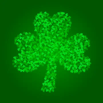 Square Saint Patricks Day background with clover Stock Illustration
