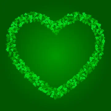 Square Saint Patricks Day background with clover Stock Illustration