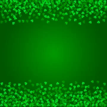 Square Saint Patricks Day background with clover Stock Illustration